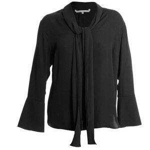 Rachel roy top bell sleeve tie front blouse size small